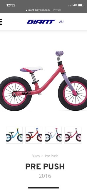 giant pre push balance bike